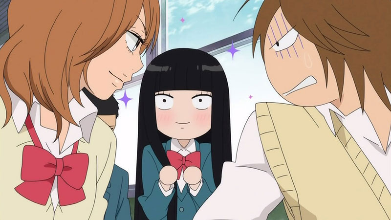 A typical interaction between Sawako, Ayane, and Chizuru