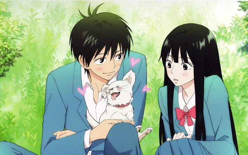 Shouta and Sawako with the puppy that he adopts