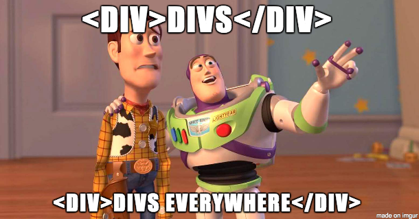 divs, divs everywhere buzz meme